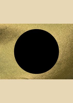 An unframed print of abstract cold black two graphical in black and beige accent colour