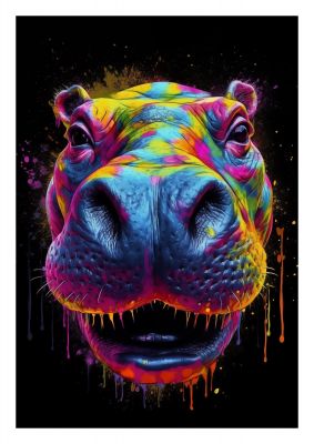 Hippos Radiant Neon Splash