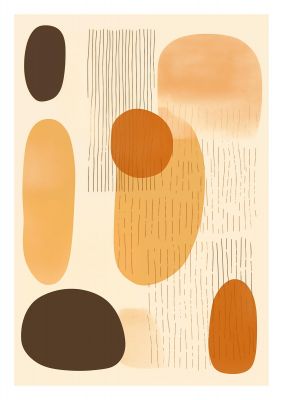 Tranquil Boho Pattern in Beige and Brown